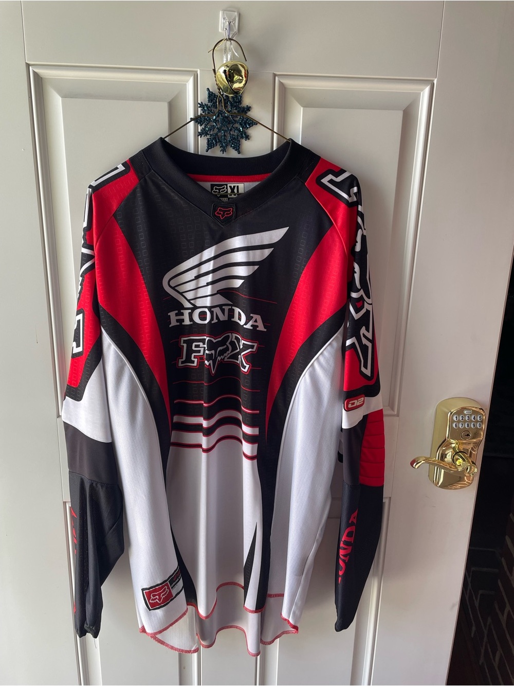 Honda Fox Racing Red Black White Motocross Jersey XL 02
